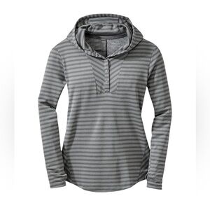 Outdoor Research Keara Hoody Gray Striped Womens Size Small Hoodie‎ Long Sleeve